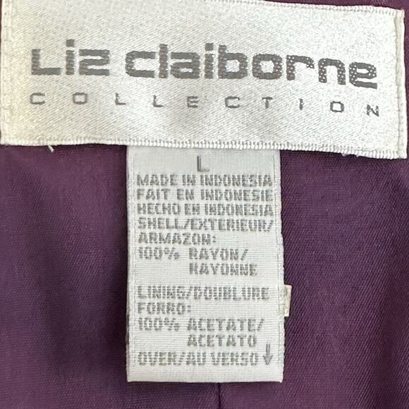 Vintage Liz Claiborne Collection Nautical Themed Gold Buttons Blue Vest Large - Picture 6 of 6